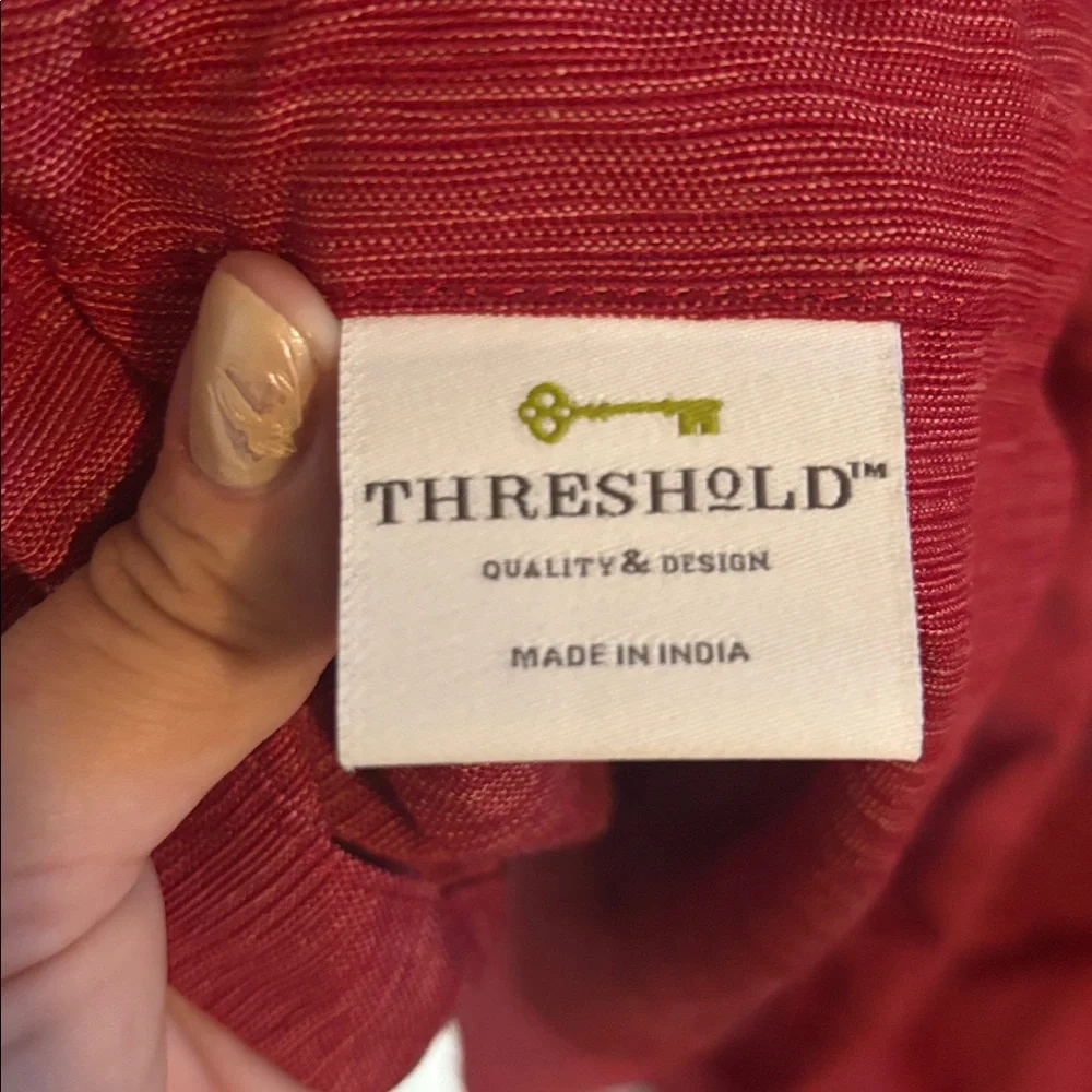 Threshold Curtains, Red, Good Used Condition, ~ 51 in x 83 in